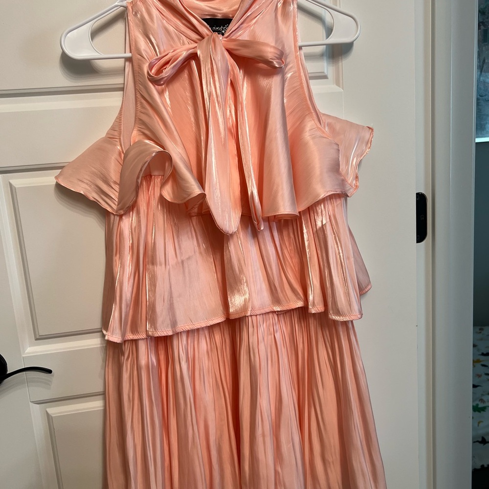 Elegant Peach Kids Dress